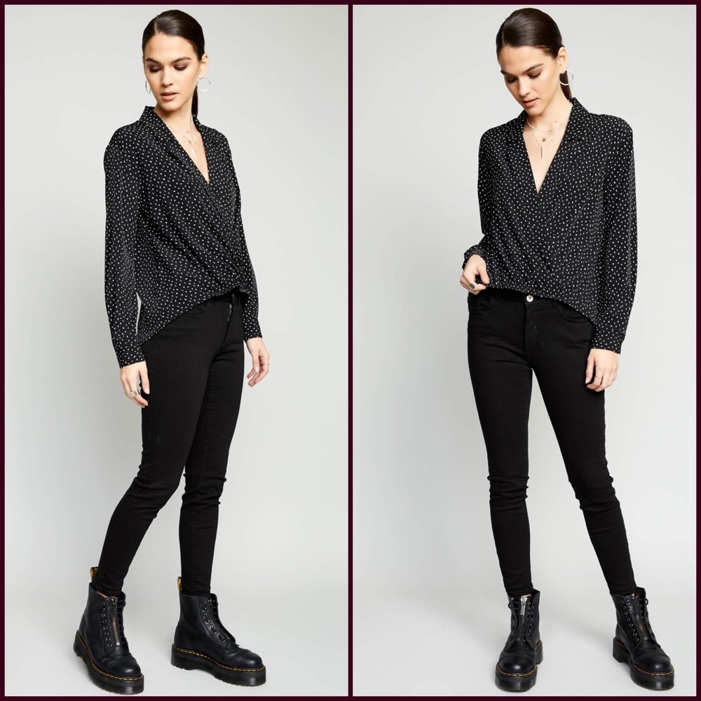 The Good Jane Domino Wrap Top